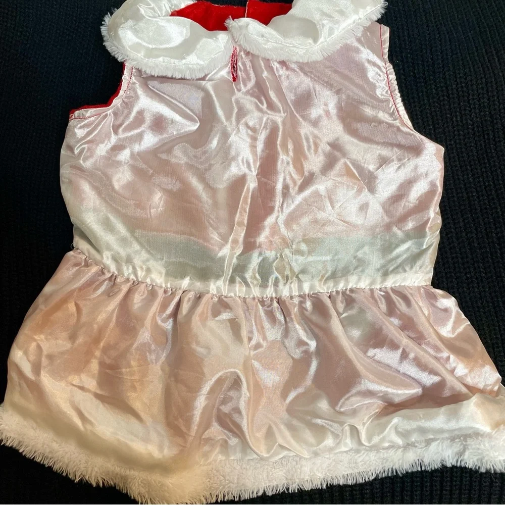 Pet outfit Christmas Dress‎ with Collar Buttons Bow Lined - Medium